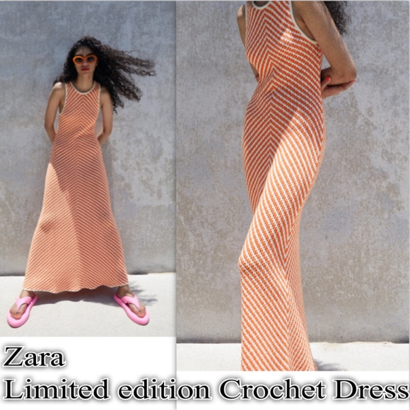 Zara Limited edition Crochet dress NWT - Picture 5 of 16